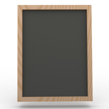 3D blackboard on white background