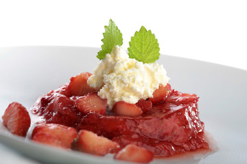 Fresh strawberry and mascarpone