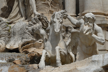 Roma dettaglio fontana di Trevi