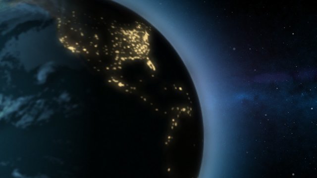 Loopable rotating Earth animated background