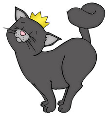 Katze, Kater, König, Krone, Haustier, Hauskatze