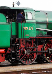 Naklejka premium steam engine driver