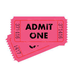 Grunge Pink Ticket