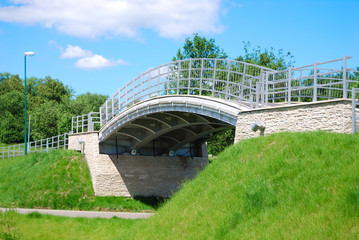 Fototapeta premium The foot bridge over a path