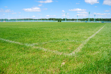 White marking on a football ground
