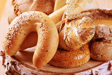 Variety of fresh bread