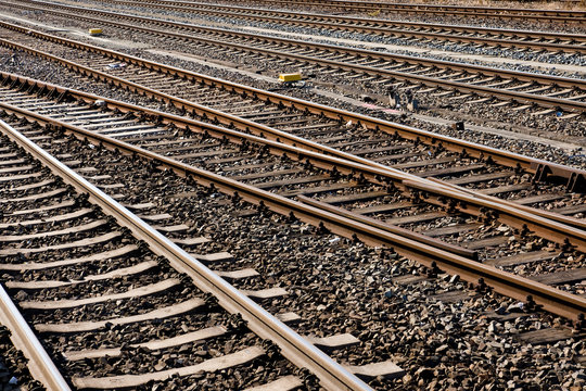 Railroad tracks background
