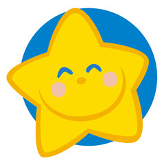 Smiling Star Cartoon Character