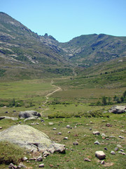 Fototapeta na wymiar Korsyka GR20 na (krok 6): Plateau Camputile