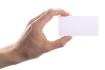 Obraz premium hand and blank paper