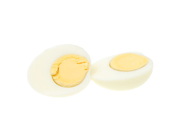 Sections of a hard boiled egg