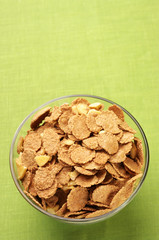 Breakfast cereal in bowl