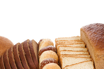 bread on white background
