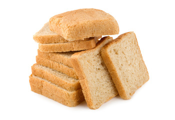Fototapeta na wymiar Bread isolated on white background