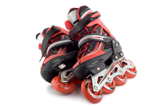 Red roller scates