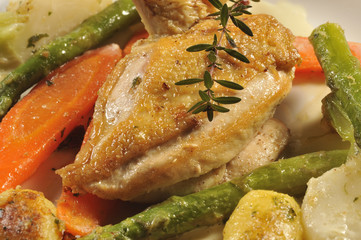 H&auml;hnchenbrust, Gem&uuml;se, Essen