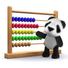 3d Panda and abacus © Steve Young