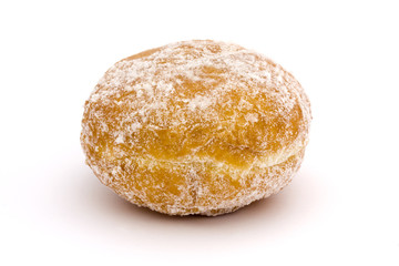 jam doughnut over white