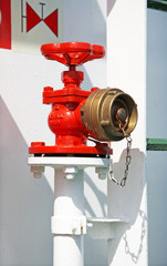 Red fire hydrant