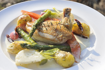 H&auml;hnchenbrust, Gem&uuml;se, Essen