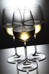 Glasses of white wine