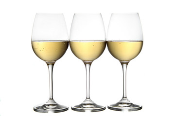 Glasses of white wine