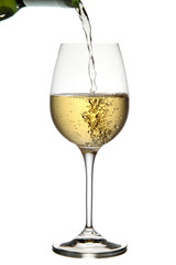 Pouring white wine