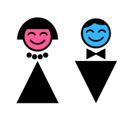 man and woman. Toilet Sign.