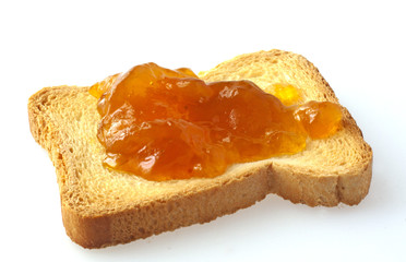Toast with apricot jam