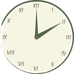 Vector illustration of a clock