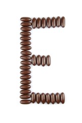 Chocolate letter E