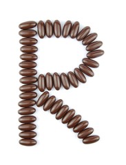 Obraz premium Chocolate letter R