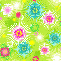 graphic flowers - seamless pattern
