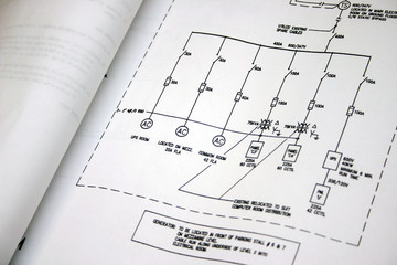 Electric control drawing detail view.