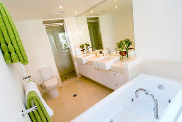 A luxury modern bathroom - 23493149