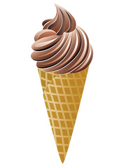 vector chocolate icecream cone