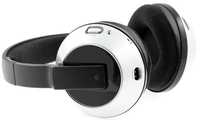 casque écouteur audio sans-fil, fond blanc