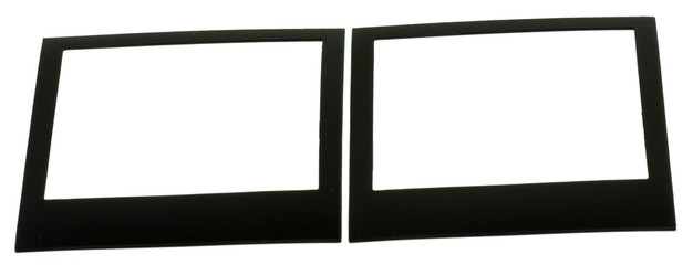 2 cadres photos polaroïd noir, fond blanc