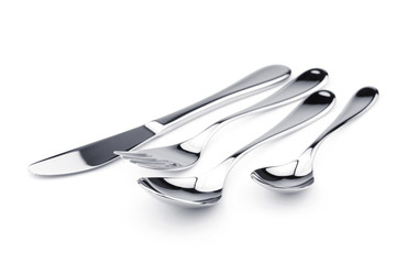 Silverware set - fork, knife, and two spoons