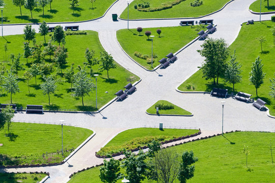 Top View At The Green Park