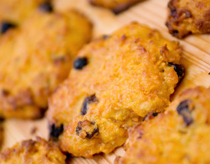 carrot cookie with raisins.