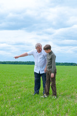 grandson and grandfather