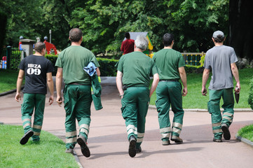 Equip with gardeners