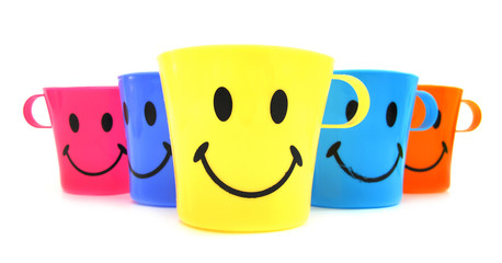 Smiley mugs colorful