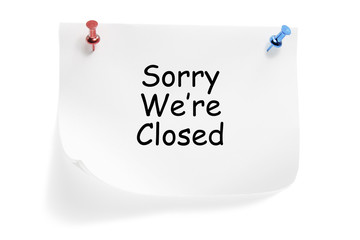 Notice with Pushpins