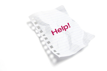 Crumpled  Paper with Message