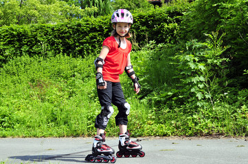 Inline Skating Kind Mädchen Sommer