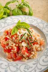 salad with spelt and tomatoes - insalata di farro e pomodoro