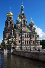 Obraz premium Kościół rozlanej krwi w Sankt Petersburgu