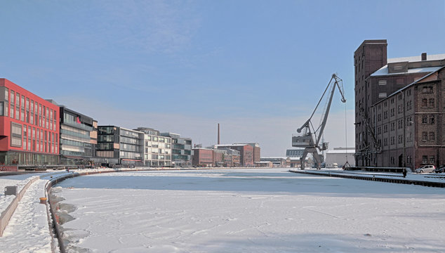 Stadthafen Münster im Winter